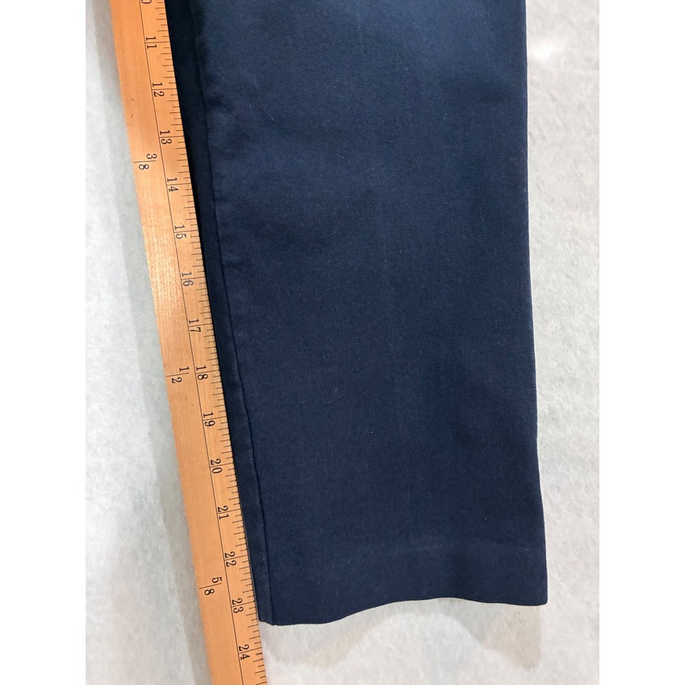 Time and Tru Slim Side Zip Ankle Pants Cotton Blend Navy Blue Classic Size 18 - Picture 5 of 6